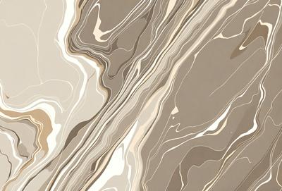The primary subject of the image is a patterned wallpaper with a brown and white color scheme. The setting is a room with a wallpapered wall, and the visual style is a close-up of the wallpaper. The colors and mood of the image are warm and inviting, with the brown and white color palette creating a sense of comfort and coziness.