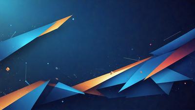 The primary subject of the image is a blue and orange geometric pattern. The setting is a dark blue background, which contrasts with the vibrant colors of the pattern. The visual style is a digital art or illustration, showcasing the artist's creativity and skill in designing the pattern. The colors and mood of the image are energetic and dynamic, with the blue and orange hues evoking a sense of movement and excitement.