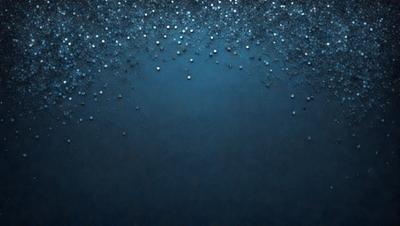 The primary subject of the image is a blue background with a pattern of white dots. The setting appears to be a dark room, and the visual style is a close-up of the blue background with the white dots. The colors and mood of the image are predominantly dark and moody, with the blue background and white dots creating a visually striking contrast.