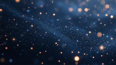 The primary subject of the image is a beautiful, star-filled night sky. The setting is a dark, starry background, which contrasts with the bright, twinkling stars. The visual style of the image is a combination of a photo and digital art, creating a captivating and realistic representation of the night sky. The colors and mood of the image are predominantly dark and serene, with the stars providing a sense of wonder and tranquility.