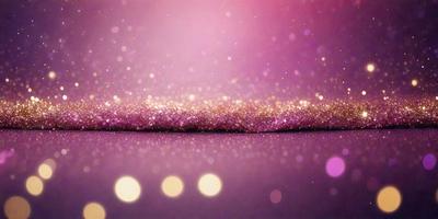 The primary subject of the image is a purple background with a glittery, shiny texture. The setting is a purple surface, and the visual style appears to be a photo or a digital artwork. The colors and mood of the image are predominantly purple, creating a calm and serene atmosphere.