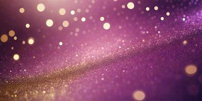 The primary subject of the image is a purple background with a pattern of sparkling lights. The setting appears to be a nighttime scene, possibly a stage or a light show. The visual style of the image is a combination of digital art and illustration, creating a unique and eye-catching effect. The dominant colors in the image are purple and gold, giving the scene a warm and inviting atmosphere.