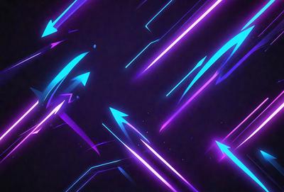 The primary subject of the image is a purple and blue neon light background. The setting is a dark background, which contrasts with the bright colors of the neon lights. The visual style is a digital art or illustration, as the lights are depicted in a patterned manner. The colors and mood of the image are vibrant and energetic, with the purple and blue neon lights creating a lively atmosphere.