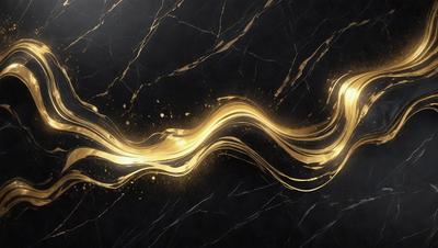 The primary subject of the image is a gold and yellow swirl pattern, which appears to be a digital art or illustration. The setting is a black background, which contrasts with the vibrant colors of the swirl pattern. The visual style suggests that the image is a creative and artistic representation of the swirl pattern. The dominant colors are gold and yellow, giving the image a warm and luminous atmosphere.