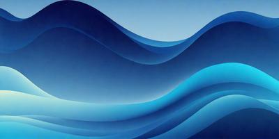 The primary subject of the image is a large body of water, which appears to be a deep blue ocean. The setting is a vast expanse of water, with no visible land or other objects in the background. The visual style of the image is a digital art or illustration, as it captures the beauty and depth of the ocean. The dominant colors in the image are the deep blue of the water and the various shades of blue that create a sense of depth and tranquility. The overall atmosphere of the image is serene and