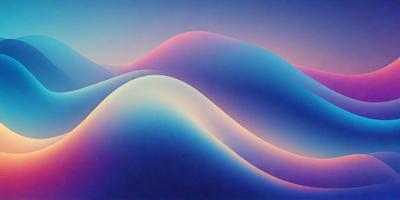 The primary subject of the image is a colorful, abstract mountain range. The setting is a blue and pink sky, creating a vibrant and lively atmosphere. The visual style is a combination of digital art and illustration, with the mountain range depicted in a unique and artistic manner. The dominant colors are blue and pink, which create a sense of depth and contrast in the image.