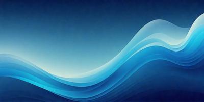 The primary subject of the image is a blue wave, which is the main focus of the scene. The setting is a blue background, which creates a sense of depth and contrast. The visual style is a digital art or illustration, as the wave is depicted in a detailed and artistic manner. The dominant colors are blue and white, giving the image a calm and serene atmosphere.