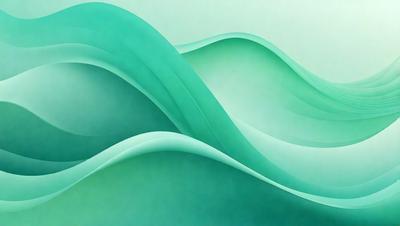 The primary subject of the image is a large, colorful wave. The wave is depicted in a digital art style, with a vibrant green color and a patterned texture. The setting is a vast, open ocean, and the background features a sky that complements the wave's color. The overall atmosphere of the image is lively and dynamic, capturing the essence of the ocean's power and beauty.