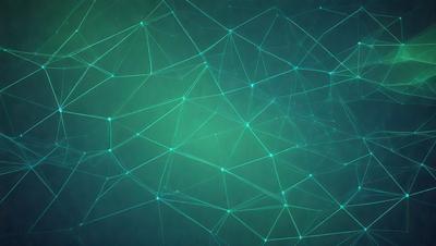 The primary subject of the image is a green background with a pattern of green lines. The setting appears to be a dark room, and the visual style is a digital art or illustration. The dominant colors are green, and the overall atmosphere is calm and serene.
