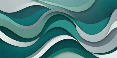 The primary subject of the image is a large, colorful wave. The wave is depicted in a patterned design, giving it a vibrant and dynamic appearance. The setting is a blue and green ocean, with the wave rising up from the water. The visual style of the image is a combination of digital art and illustration, creating a striking and eye-catching piece of art. The dominant colors in the image are blue and green, which evoke a sense of calmness and tranquility.