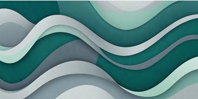 The primary subject of the image is a large, colorful wave. The wave is depicted in a patterned design, giving it a unique and artistic appearance. The setting is a white background, which contrasts with the vibrant colors of the wave. The visual style of the image is a combination of digital art and illustration, creating a dynamic and eye-catching scene. The dominant colors in the image are blue and green, which evoke a sense of calmness and tranquility.