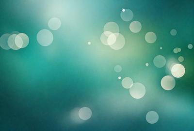 The primary subject of the image is a blue background with a pattern of white circles. The setting appears to be a dark room, and the visual style is a digital art or illustration. The dominant colors are blue and white, creating a calm and serene atmosphere.