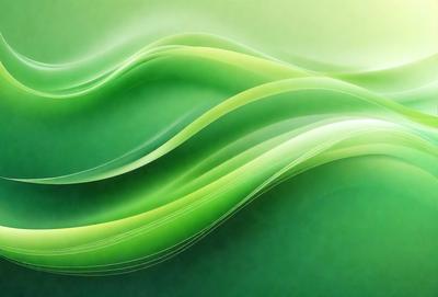 The primary subject of the image is a green wave or a green water-like surface. The setting is a green background, which creates a vibrant and lively atmosphere. The visual style is a digital art or illustration, as the green wave appears to be a digital creation. The colors and mood of the image are predominantly green, giving it a fresh and natural feel.