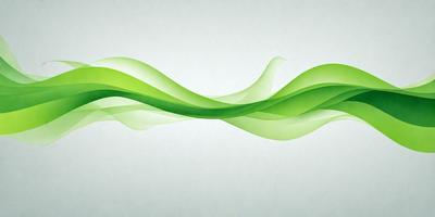 The primary subject of the image is a green, flowing, and swirling pattern. The setting is a white background, which provides a clean and minimalist appearance. The visual style is a combination of digital art and illustration, creating a dynamic and eye-catching design. The colors and mood of the image are predominantly green, which gives it a fresh and lively feel.