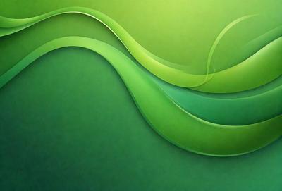 The primary subject of the image is a green, curved, and flowing design. The setting is a green background, which complements the design. The visual style is a digital art or illustration, creating a unique and eye-catching pattern. The colors and mood are predominantly green, giving the image a fresh and lively atmosphere.