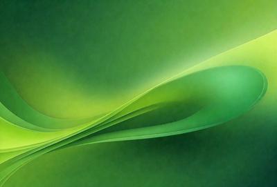 The primary subject of the image is a green, curved, and swirling pattern. The setting is a green background, which complements the green pattern. The visual style is a digital art or illustration, creating a unique and eye-catching design. The colors and mood of the image are predominantly green, giving it a fresh and lively atmosphere.