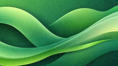 The primary subject of the image is a green, curved, and swirling pattern. The setting is a green background, which complements the vibrant green color of the pattern. The visual style is a digital art or illustration, as the pattern appears to be a part of a larger design. The colors and mood of the image are predominantly green, creating a sense of harmony and balance.