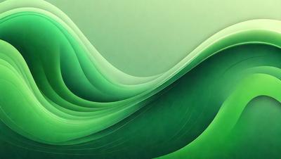 The primary subject of the image is a green wave or a green water-like pattern. The setting is a green background, which creates a vibrant and lively atmosphere. The visual style is a combination of digital art and illustration, giving the image a unique and artistic appearance. The dominant colors are green, which creates a sense of freshness and natural beauty.