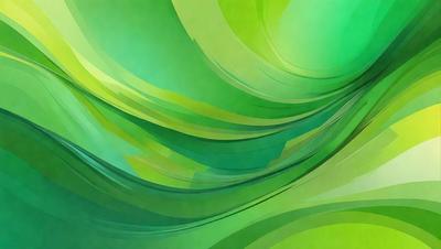 The primary subject of the image is a large, colorful, and vibrant green leaf. The leaf is the main focus of the image, and it is displayed prominently in the foreground. The setting is a lush green background, which complements the leaf's vivid color. The visual style of the image is a combination of photo and digital art, creating a realistic yet artistic representation of the leaf. The colors and mood of the image are predominantly green, conveying a sense of fresh
