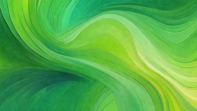 The primary subject of the image is a large, vibrant green leaf. The leaf is prominently displayed in the foreground, with a background of a green, swirling pattern. The visual style of the image is a combination of a photo and a digital art, creating a unique and eye-catching representation of the leaf. The colors and mood of the image are predominantly green, with a sense of freshness and natural beauty.