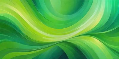 The primary subject of the image is a large, vibrant green leaf. The leaf is prominently displayed in the foreground, with a background of a green and white pattern. The visual style of the image is a painting, which gives it a unique and artistic appearance. The colors and mood of the image are predominantly green, creating a sense of freshness and natural beauty.