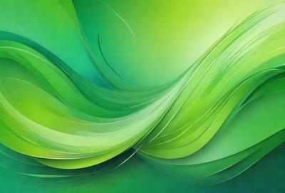 The primary subject of the image is a green, leafy plant. The setting is a lush, green environment, possibly a forest or a garden. The visual style is a digital art or illustration, with a focus on the plant's intricate details. The colors and mood are predominantly green, creating a serene and natural atmosphere.