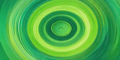 The primary subject of the image is a large, circular, green, and white pattern. The setting is a green background, and the visual style appears to be a combination of a photo and digital art. The colors and mood of the image are predominantly green, with a touch of white, creating a lively and vibrant atmosphere.