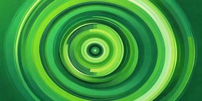 The primary subject of the image is a green circle, which appears to be a close-up of a green spiral. The setting is a green background, and the visual style is a digital art or illustration. The dominant colors are green, and the overall atmosphere is vibrant and lively.