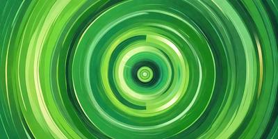 The primary subject of the image is a large, colorful, and swirling green circle. The setting is a green background, which complements the vibrant colors of the circle. The visual style is a combination of a photo and digital art, creating a unique and eye-catching design. The dominant colors are green and white, giving the image a lively and energetic atmosphere.