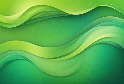 The primary subject of the image is a green wave pattern, which is the main focus of the image. The setting is a green background, which complements the green wave pattern. The visual style is a digital art or illustration, as the wave pattern is created using digital tools. The colors and mood of the image are predominantly green, giving it a calm and soothing atmosphere.