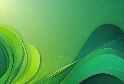 The primary subject of the image is a green background with a pattern of green leaves. The setting is a wall or a surface, and the visual style is a digital art or illustration. The colors and mood are predominantly green, creating a calm and soothing atmosphere.