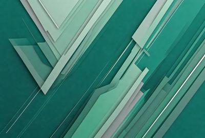 The primary subject of the image is a green and white striped pattern. The setting is a blue background, and the visual style appears to be a digital art or illustration. The dominant colors are green and white, creating a calm and soothing atmosphere.