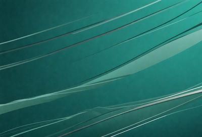 The primary subject of the image is a blue background with a pattern of glass-like shapes. The setting appears to be a dark room, and the visual style is a combination of digital art and illustration. The dominant colors are blue and green, creating a calm and serene atmosphere.