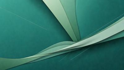 The primary subject of the image is a green and white art piece, which appears to be a digital illustration or a painting. The setting is a blue background, which complements the artwork. The visual style is a combination of digital art and traditional painting techniques. The colors and mood of the image are predominantly green and white, creating a sense of calmness and tranquility.