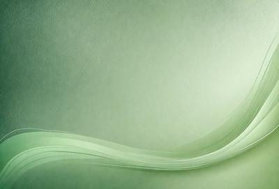 The primary subject of the image is a green and white swirl pattern. The setting is a white wall, and the visual style appears to be a digital art or illustration. The dominant colors are green and white, creating a calm and soothing atmosphere.