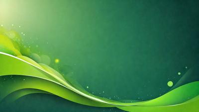 The primary subject of the image is a green background with a bright light shining on it. The setting appears to be a dark room, and the visual style is a digital art or illustration. The colors and mood of the image are predominantly green, with a sense of calmness and tranquility.