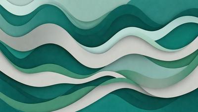 The primary subject of the image is a large, colorful wave. The wave is depicted in a patterned design, giving it a vibrant and dynamic appearance. The setting is a blue background, which complements the wave's colors and adds to the overall visual style. The image is a digital art piece, showcasing the artist's creativity and skill in capturing the essence of the ocean's waves.