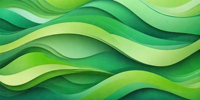 The primary subject of the image is a large, colorful, and intricate green design. The setting is a wall, and the visual style appears to be a combination of digital art and illustration. The dominant colors in the image are green and various shades of green, creating a lively and vibrant atmosphere.
