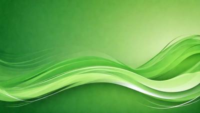 The primary subject of the image is a green background with a wave-like pattern. The setting is a green wall, and the visual style is a digital art or illustration. The dominant colors are green and white, creating a calm and soothing atmosphere.