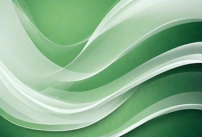 The primary subject of the image is a green, flowing, and swirling pattern. The setting is a green background, which complements the vibrant green color of the pattern. The visual style is a digital art or illustration, as the pattern appears to be a digital creation. The colors and mood of the image are predominantly green, creating a serene and calming atmosphere.