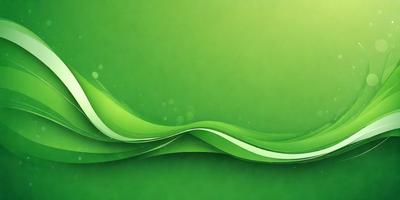 The primary subject of the image is a green background with a wave-like pattern. The setting is a computer screen, and the visual style is digital art. The dominant colors are green and white, creating a calm and soothing atmosphere.