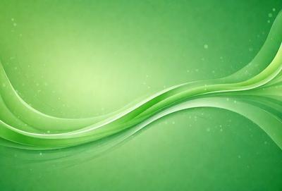 The primary subject of the image is a green background with a wave-like pattern. The setting is a green wall, and the visual style is a digital art or illustration. The dominant colors are green and white, creating a calm and soothing atmosphere.