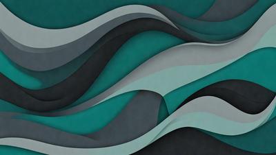 The primary subject of the image is a blue and green wave pattern. The setting is a black and white background, which adds a contrasting effect to the wave pattern. The visual style is a combination of digital art and illustration, creating a unique and artistic representation of the wave pattern. The dominant colors are blue and green, which evoke a sense of calmness and tranquility.