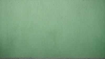 The primary subject of the image is a green wall with a pattern of black spots. The setting is a room with a green background. The visual style is a close-up of the green wall, showcasing the black spots pattern. The colors and mood of the image are predominantly green and black, creating a somewhat mysterious and intriguing atmosphere.