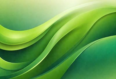 The primary subject of the image is a green, flowing, and swirling pattern. The setting is a green background, which adds to the overall atmosphere. The visual style is a digital art or illustration, creating a vibrant and lively scene. The colors and mood are predominantly green, giving the image a fresh and natural feel.