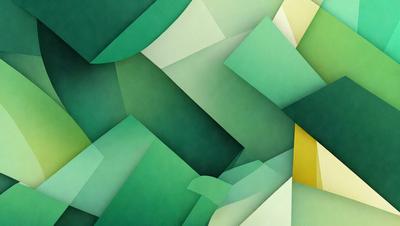The primary subject of the image is a green and yellow geometric pattern. The setting is a green and yellow background, which creates a vibrant and lively atmosphere. The visual style is a combination of digital art and illustration, giving the image a modern and artistic appearance. The dominant colors are green and yellow, which create a sense of freshness and energy.