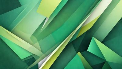 The primary subject of the image is a green and white geometric pattern. The setting is a green background, which creates a vibrant and lively atmosphere. The visual style is a combination of digital art and illustration, giving the image a modern and artistic appearance. The dominant colors are green and white, which create a sense of freshness and cleanliness.