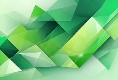 The primary subject of the image is a green geometric pattern, which is the main focus of the image. The setting is a white background, which provides a clean and minimalist appearance. The visual style is a digital art or illustration, as the pattern is created through a combination of shapes and colors. The dominant colors are green and white, giving the image a fresh and vibrant atmosphere.