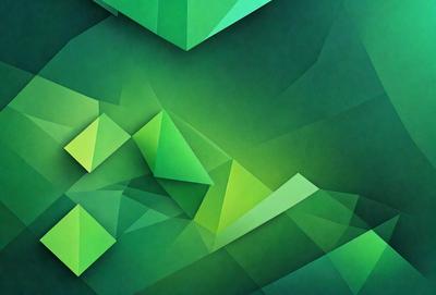 The primary subject of the image is a green geometric pattern, which is the main focus of the image. The setting is a green background, which complements the green geometric pattern. The visual style is digital art, as the image is a digital representation of a green geometric pattern. The dominant colors are green, and the overall atmosphere is vibrant and lively.