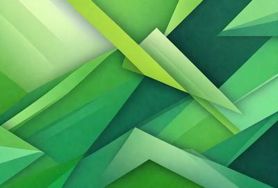 The primary subject of the image is a green and white geometric pattern. The setting is a green background, which creates a vibrant and lively atmosphere. The visual style is a combination of digital art and illustration, giving the image a modern and artistic appearance. The dominant colors are green and white, which create a sense of freshness and cleanliness.